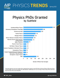 Physics PhDs Granted by Subfield