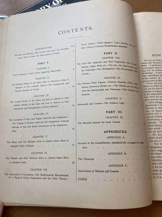 Table of Contents in Astronomy by Observation