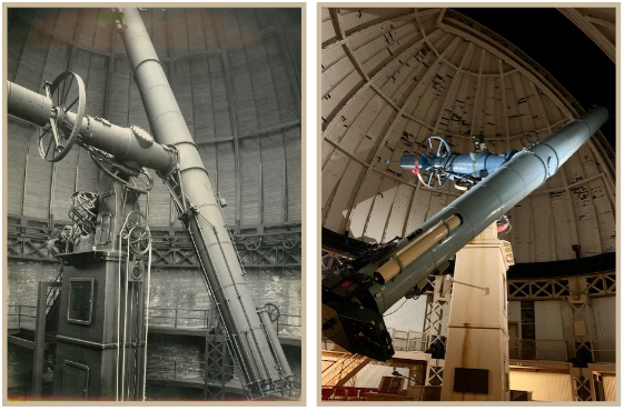 Two Photographs of the Thaw Memorial Refracting Telescope