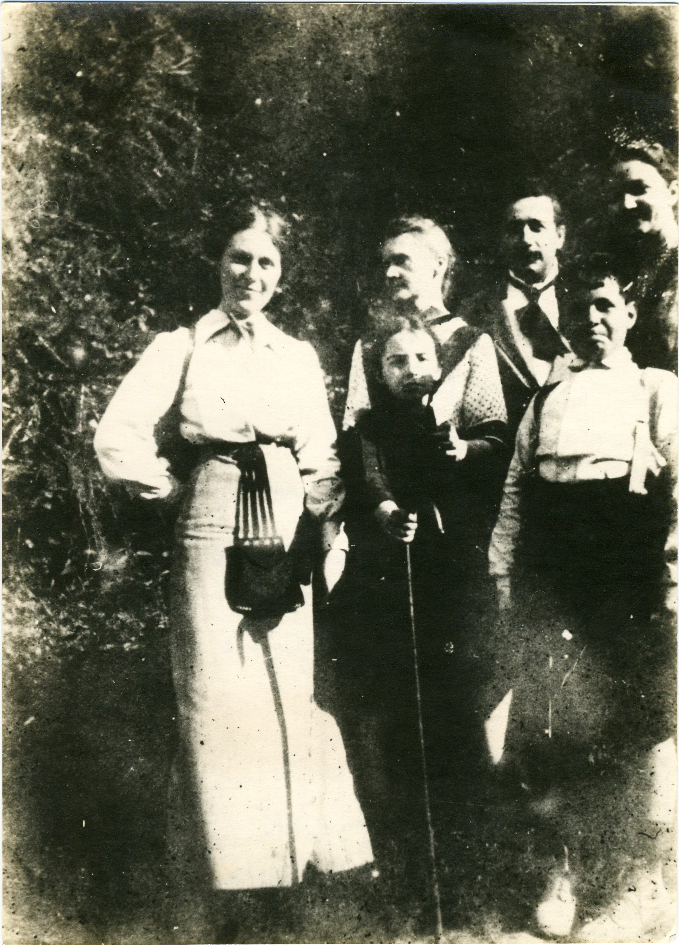 Curie & Einstein and their kids on a hiking trip in Engandine, Switzerland. 