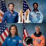 Clockwise from top left: Michael P. Anderson, Ronald E. McNair, Guion S. Bluford Jr., Jeanette J. Epps