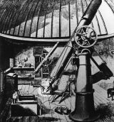 The 8" telescope with which Sir William Huggins first photographed the spectra of stars in 1866