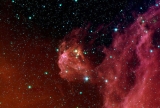 Star formation in the constellation Orion as photographed in infrared by NASA's Spitzer Space Telescope.