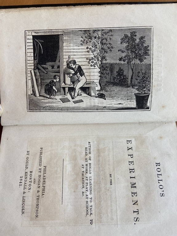 Rollo's Experiments frontispiece and title page