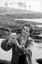 Rachel Carson on a beach in Maryland