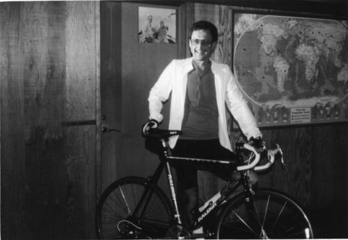 Robert Parker with bicycle