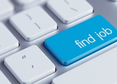Keyboard with "Find job" button