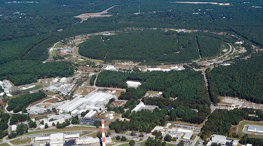 Aerial view of the Relativistic Heavy Ion Collider