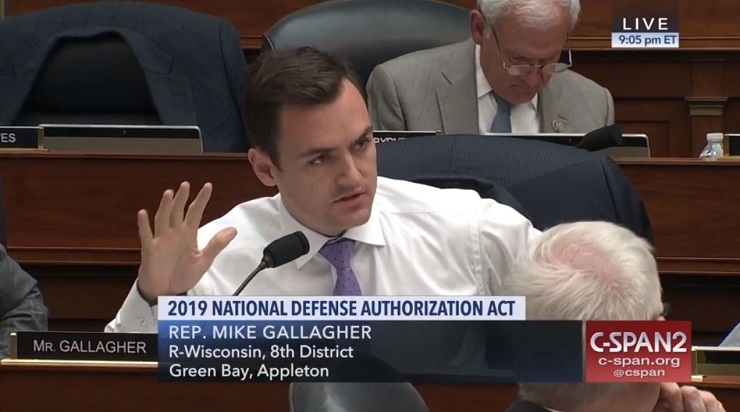 At a House Armed Services Committee meeting on May 9, Rep. Mike Gallagher (R-WI) offered an amendment authorizing DOD to deny funding to researchers who have participated in certain foreign talent recruitment programs. 