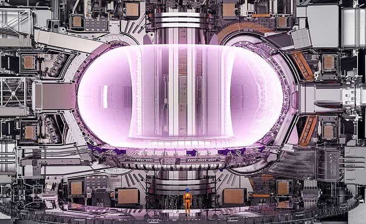 An illustration of the ITER tokamak