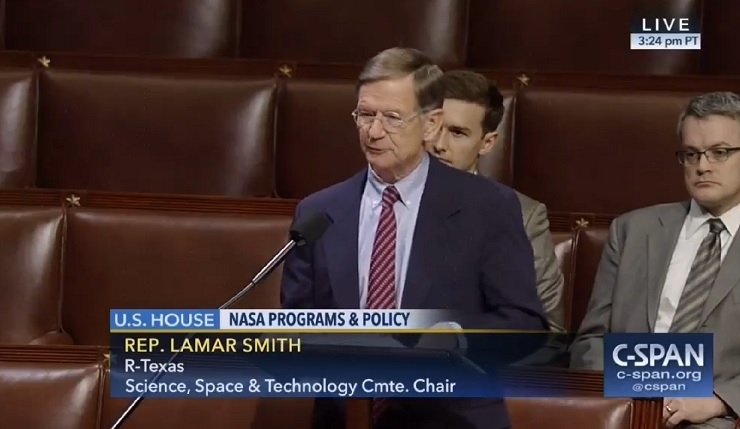 Rep. Lamar Smith (R-TX) speaks on the House floor in support of the "NASA Transition Authorization Act."
