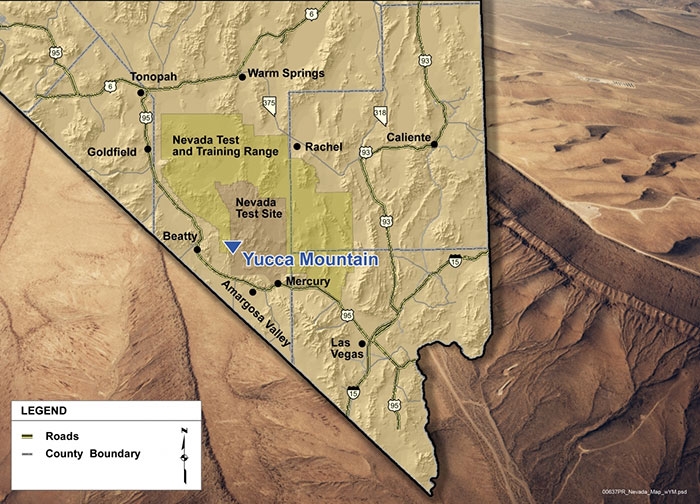 Yucca Mountain Map