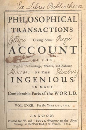 Philosophical Transactions for the Royal Society cover