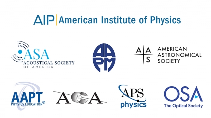 Logos of AIP and various Member Societies
