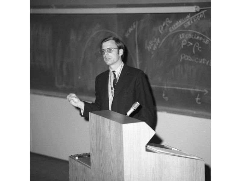 R. Bruce Partridge during a lecture.