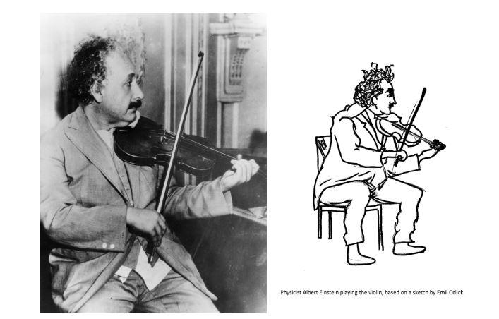Einstein Playing the violin