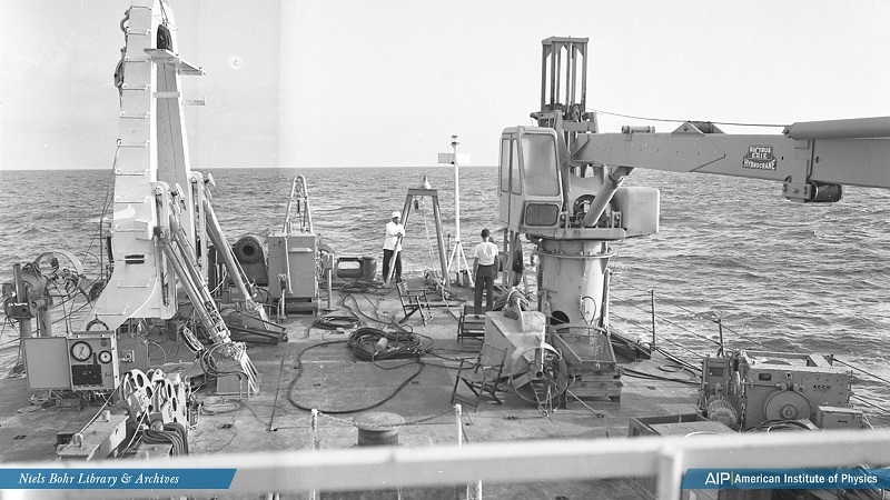 Equipment on the after deck of the USNS Kane, 1968