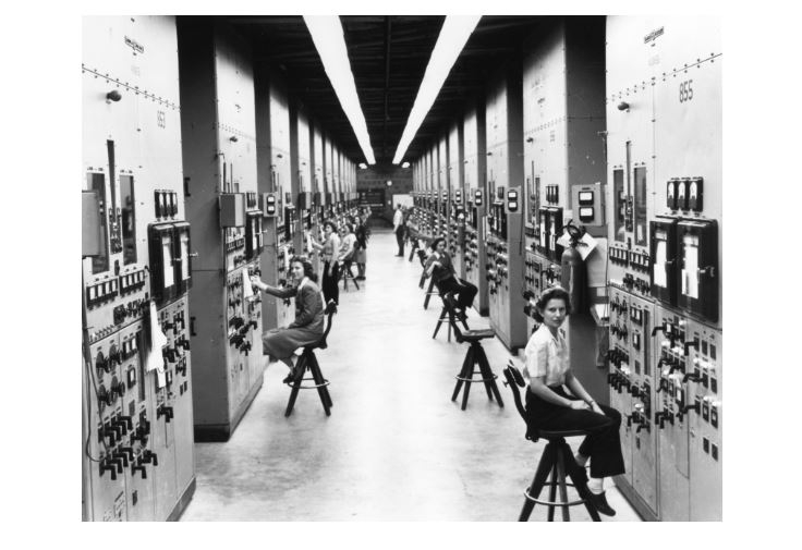 Calutron operators at an electromagnetic isotope separation plant in Oak Ridge National Laboratory during World War II.