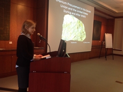 Robynne Mellor giving her brown bag talk on December 18, 2014.