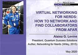 Webinar: Virtual Networking Webinar: How to network and find collaborators from afar
