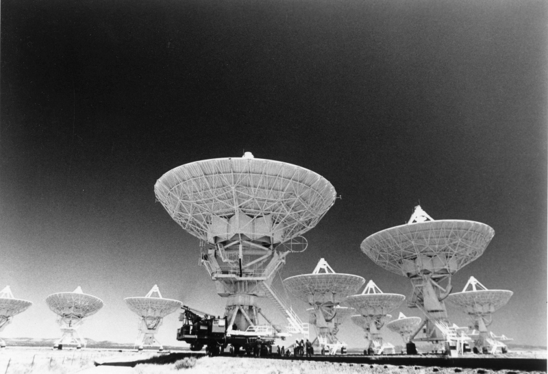 National Radio Astronomy Observatory's Very Large Array of radio/telescope dishes in Socorro, New Mexico.